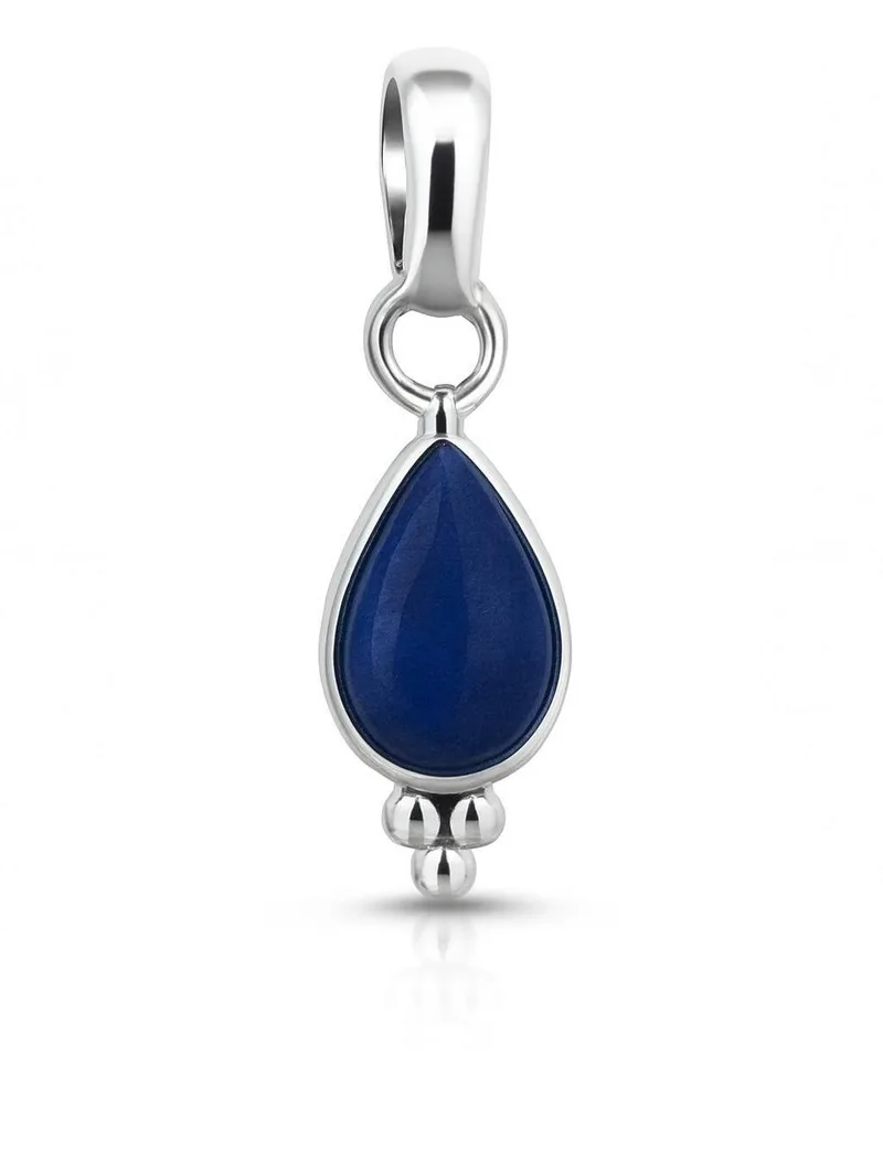 Pendentif Lapis Lazuli Poire 7x5mm en Argent 925